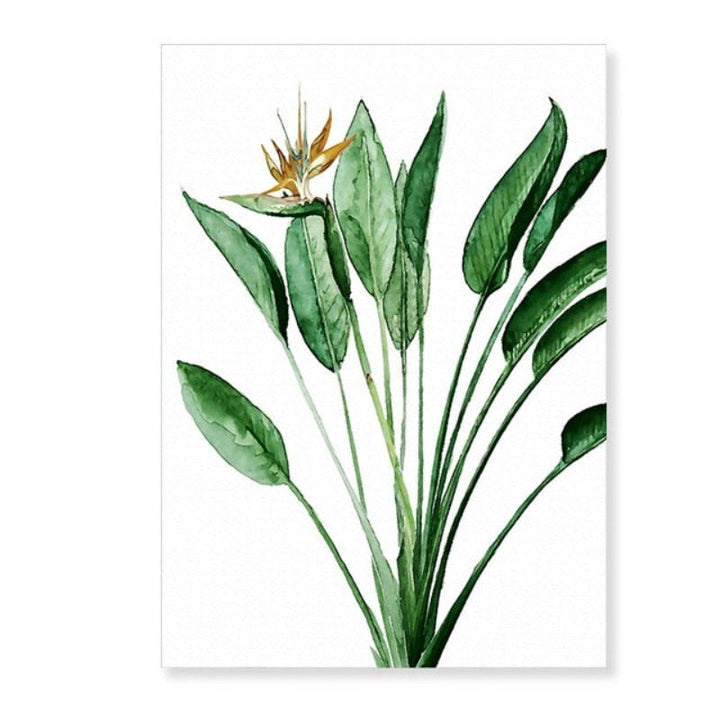 Moderne skandinavisk lerretsbilde av Alocasia-blader
