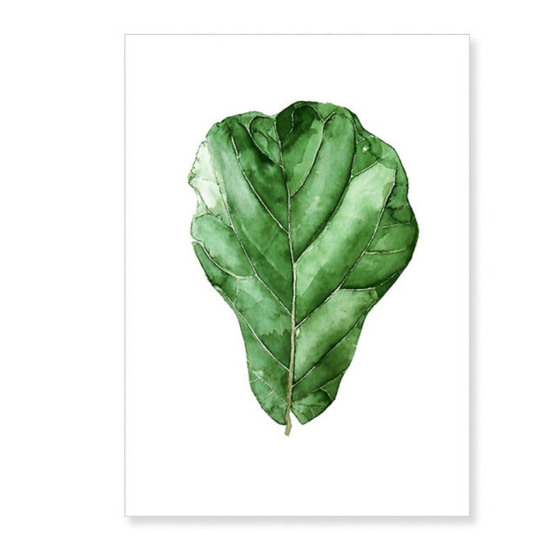 Moderne skandinavisk lerretsbilde av Alocasia-blader