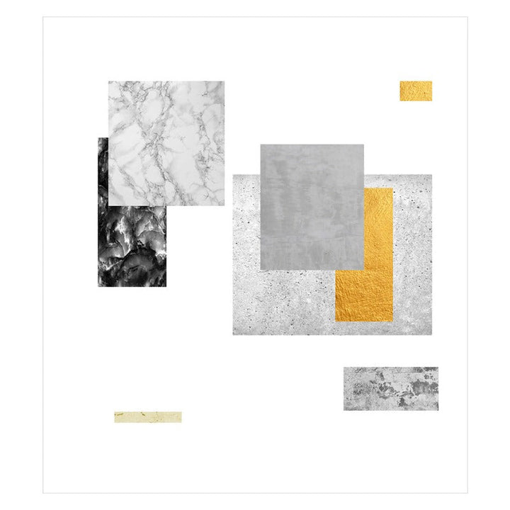 Abstract Geometrisk Nordisk - Lærred Veggkunst Maleri | Skanto