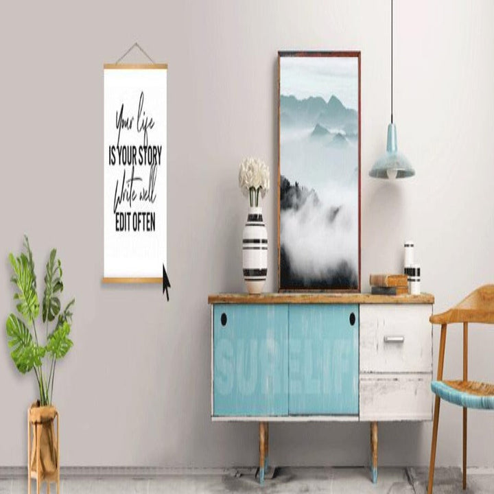 Abstract Still Life Beige Plants - Lerret Veggkunst Maleri | Skanto