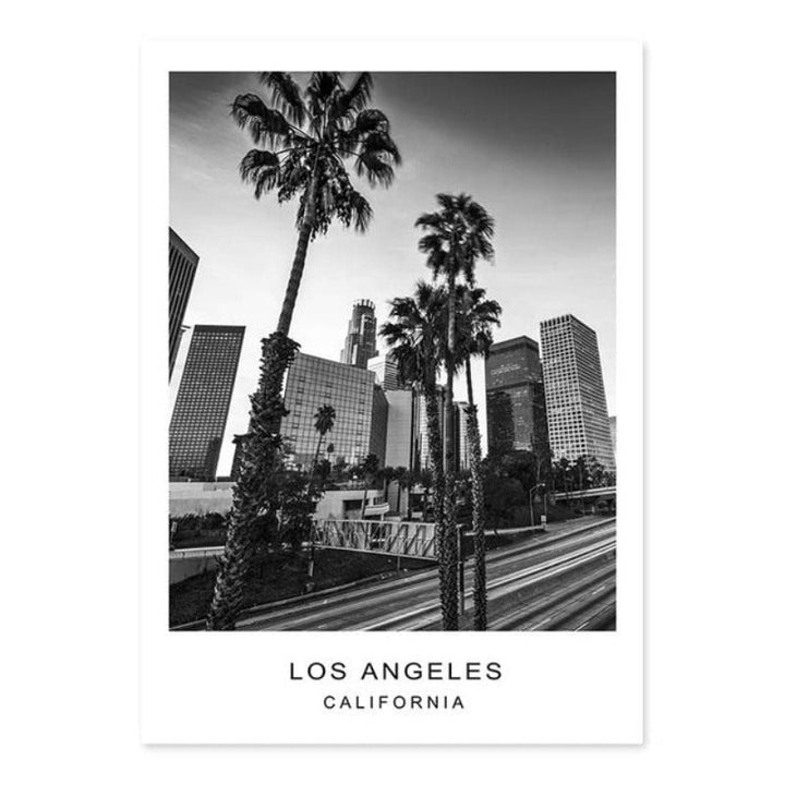 Los Angeles bykart Moderne bygninger Landskap