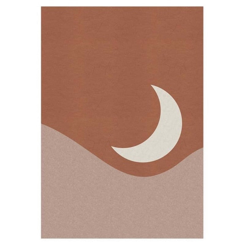 Moon To Sun And Back - Lerret Veggkunst Maleri