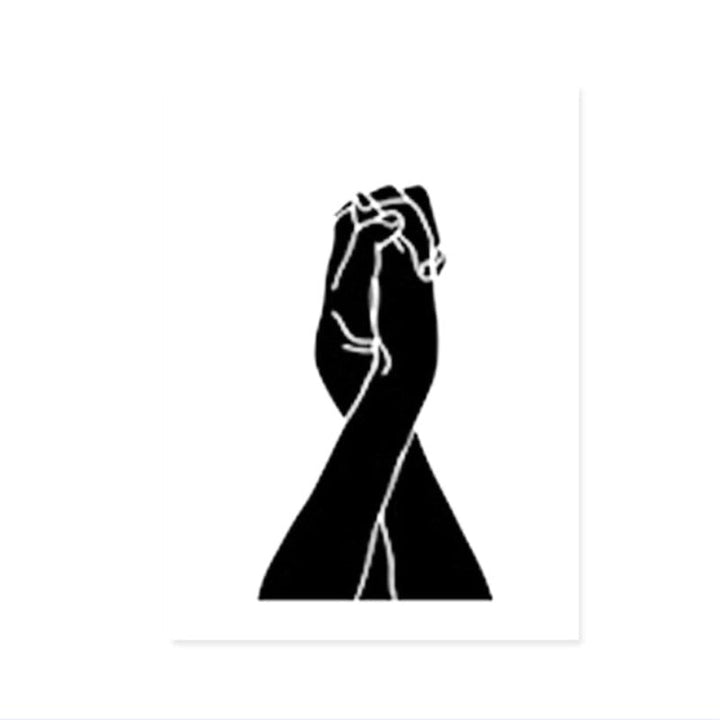 Hands Line Minimalistisk - Lerret Veggkunst Maleri