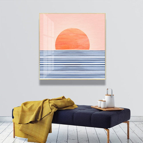 Soloppgang fra havet - lerretsbilde