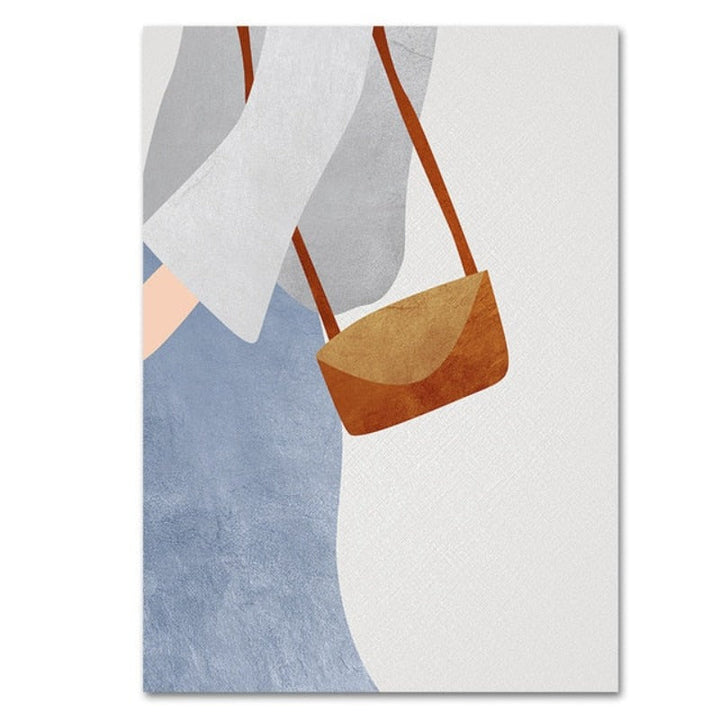 Moderne Trendy Figurer Plakat - Lærrett Veggkunst Maleri