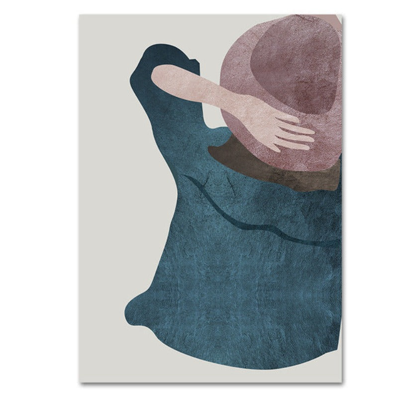 Moderne Trendy Figurer Plakat - Lærrett Veggkunst Maleri