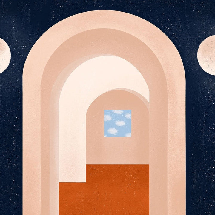 Moods In Orange - Lerret Veggkunst Maleri