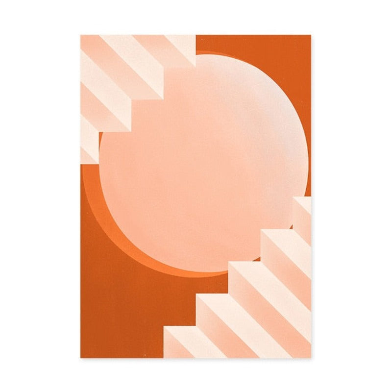 Moods In Orange - Lerret Veggkunst Maleri
