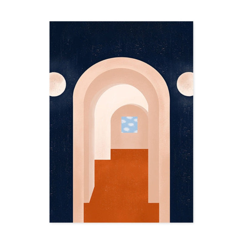 Moods In Orange - Lerret Veggkunst Maleri