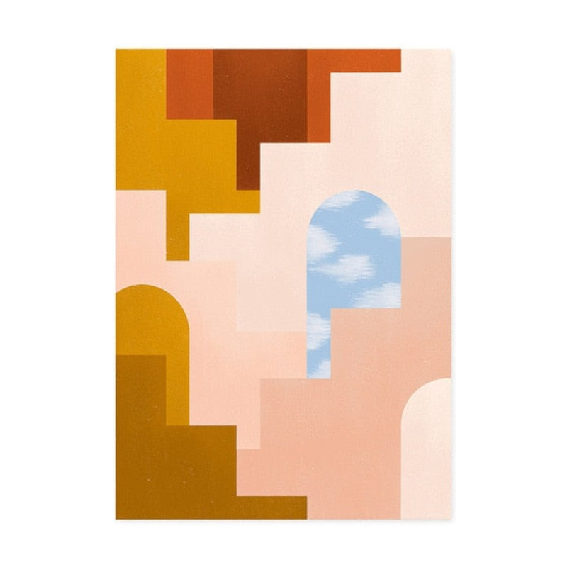 Moods In Orange - Lerret Veggkunst Maleri