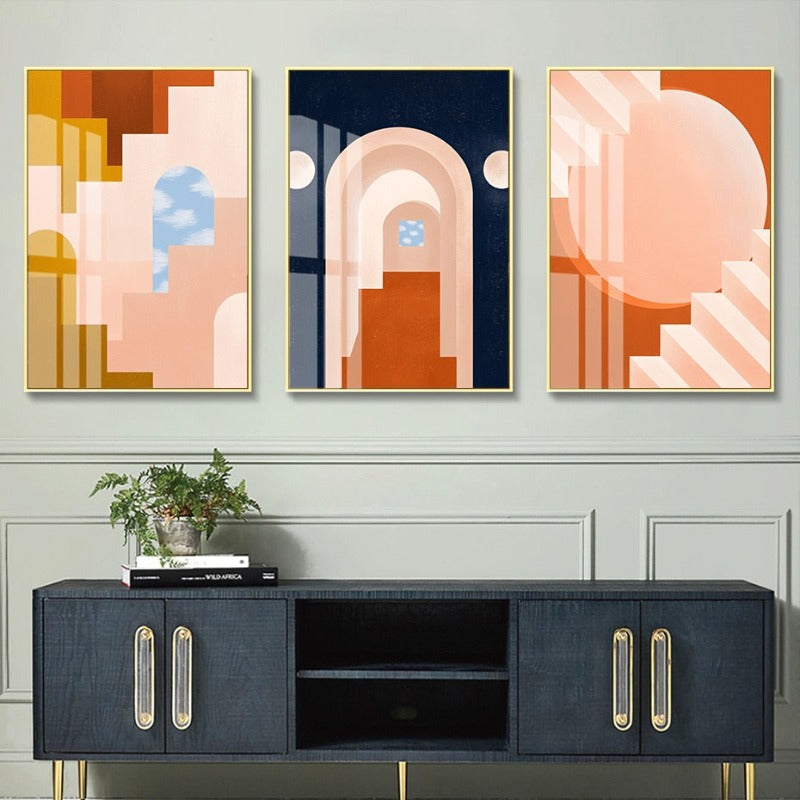 Moods In Orange - Lerret Veggkunst Maleri