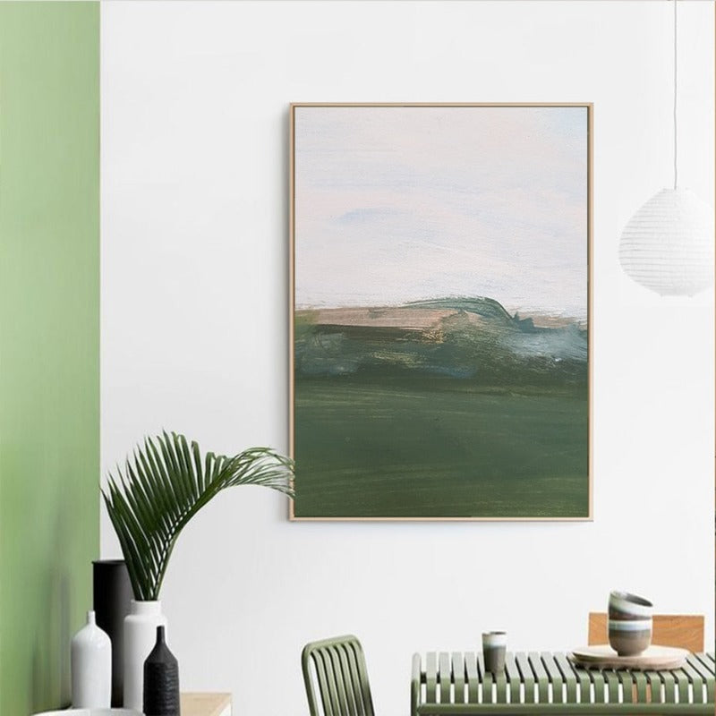 Grønn trykk olje kunst - lerret veggkunst maleri