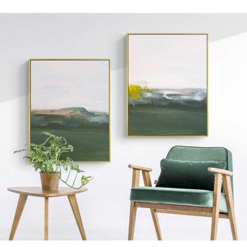 Grønn trykk olje kunst - lerret veggkunst maleri