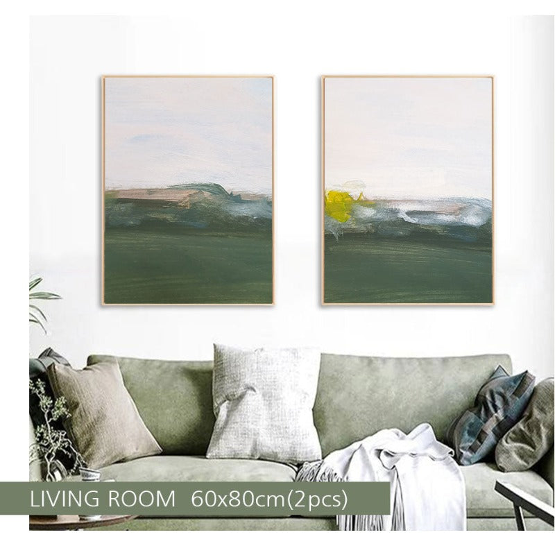 Grønn trykk olje kunst - lerret veggkunst maleri
