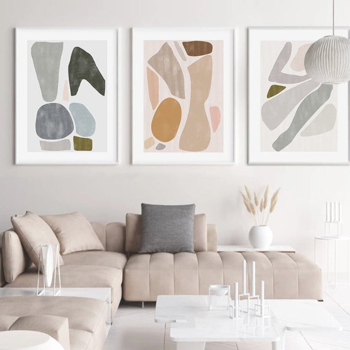 Patterns In Room - Lerret Veggkunst Maleri