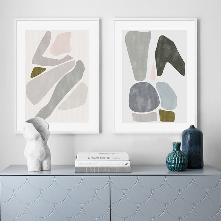 Patterns In Room - Lerret Veggkunst Maleri