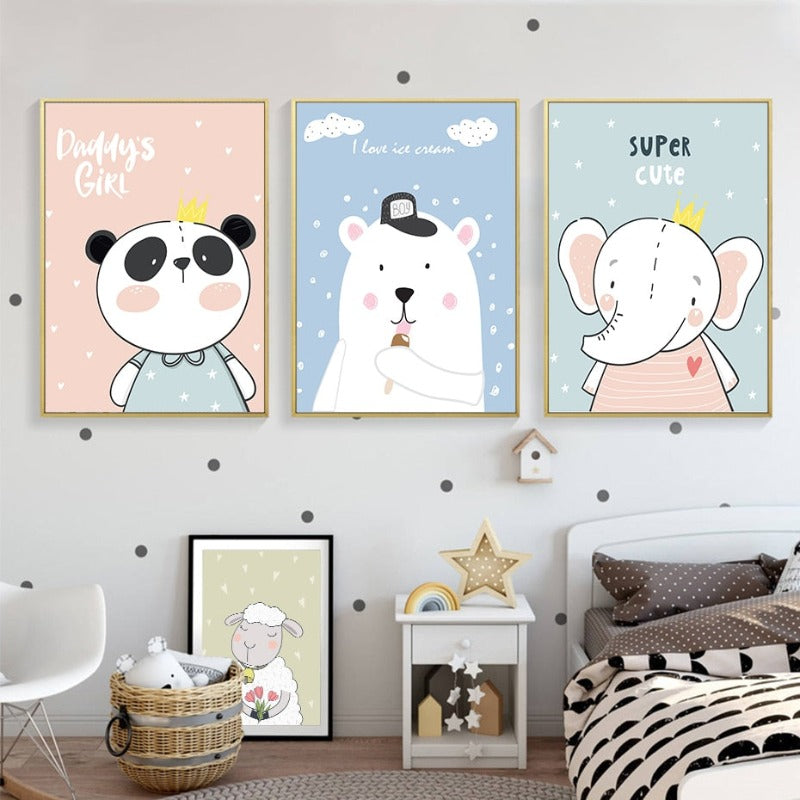 Baby Dschungel-Safari - Lerretsveggkunst Maleri | Skanto