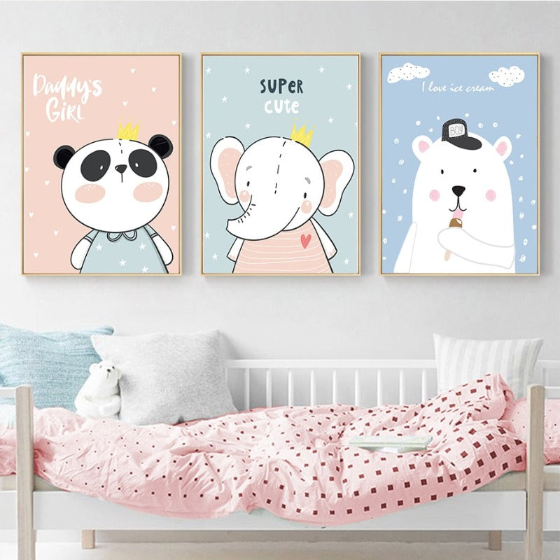 Baby Dschungel-Safari - Lerretsveggkunst Maleri | Skanto