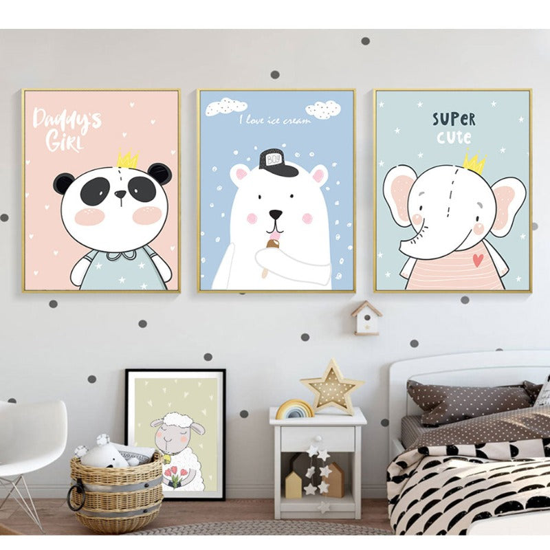 Baby Dschungel-Safari - Lerretsveggkunst Maleri | Skanto
