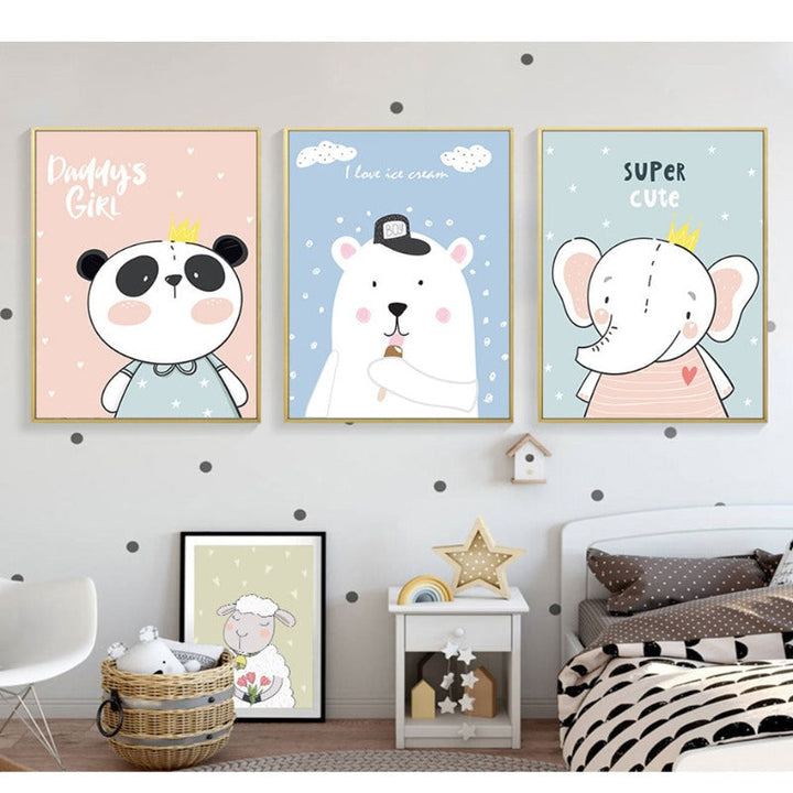 Baby Dschungel-Safari - Lerretsveggkunst Maleri | Skanto