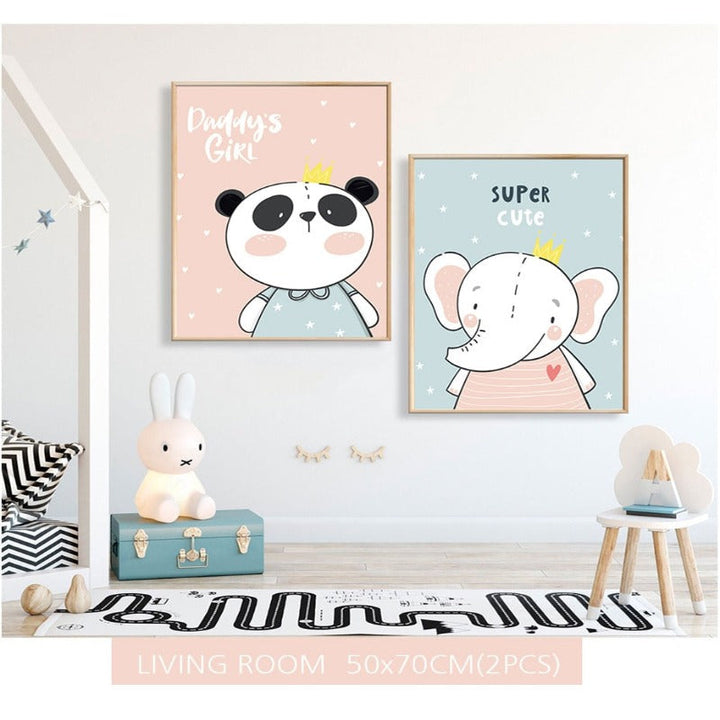 Baby Dschungel-Safari - Lerretsveggkunst Maleri | Skanto