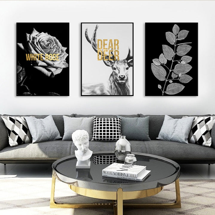 Deer Gallery - Lerret Veggkunst Maleri