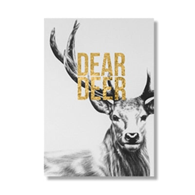 Deer Gallery - Lerret Veggkunst Maleri