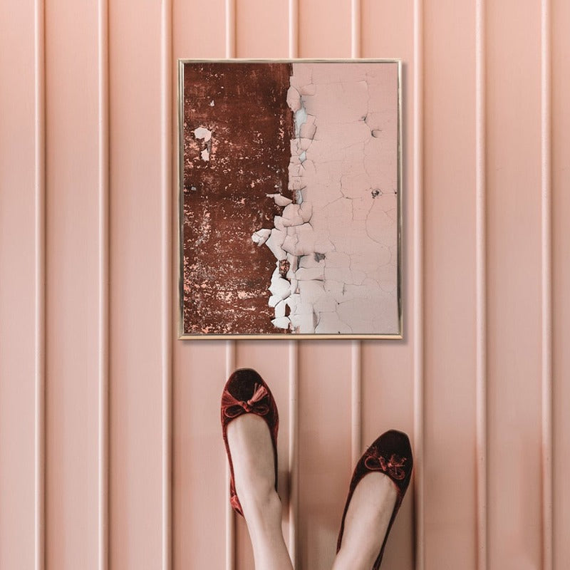 Abstract Rusty Pink Prints - Canvas Wall Art Painting | Skanto