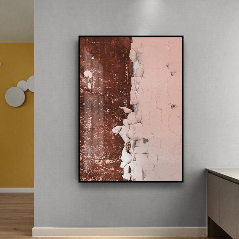 Abstract Rusty Pink Prints - Canvas Wall Art Painting | Skanto