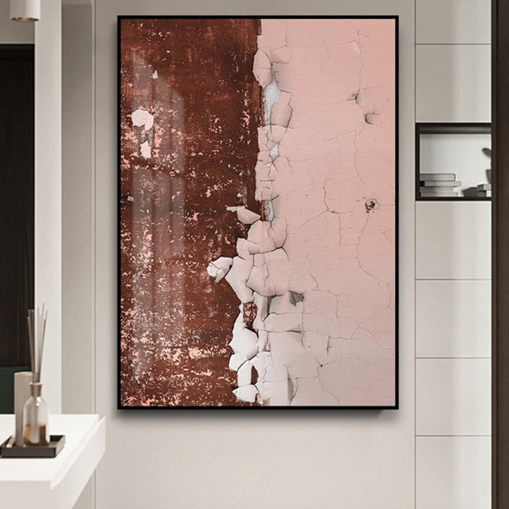 Abstract Rusty Pink Prints - Canvas Wall Art Painting | Skanto