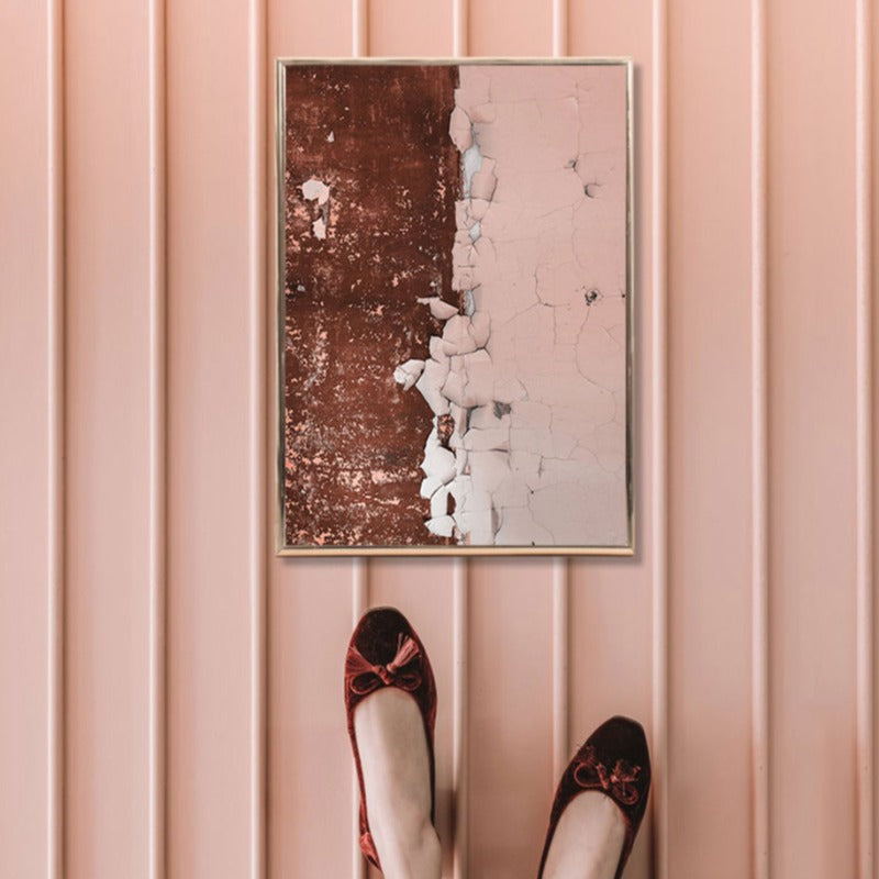 Abstract Rusty Pink Prints - Canvas Wall Art Painting | Skanto