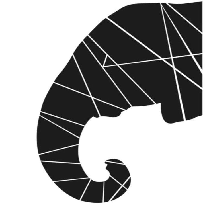 Geometrisk i svart - Lerret veggkunst maleri