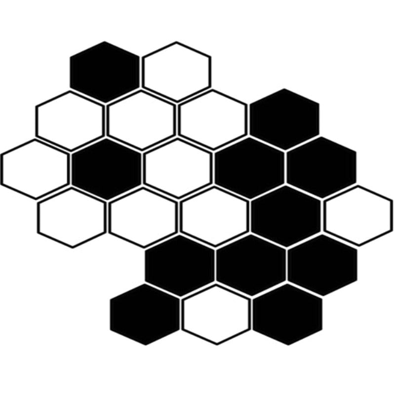 Geometrisk i svart - Lerret veggkunst maleri