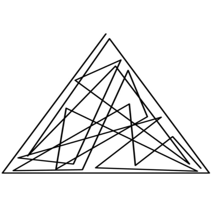 Geometrisk i svart - Lerret veggkunst maleri