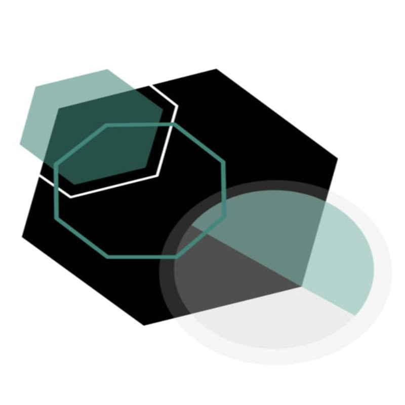 Geometrisk i svart - Lerret veggkunst maleri