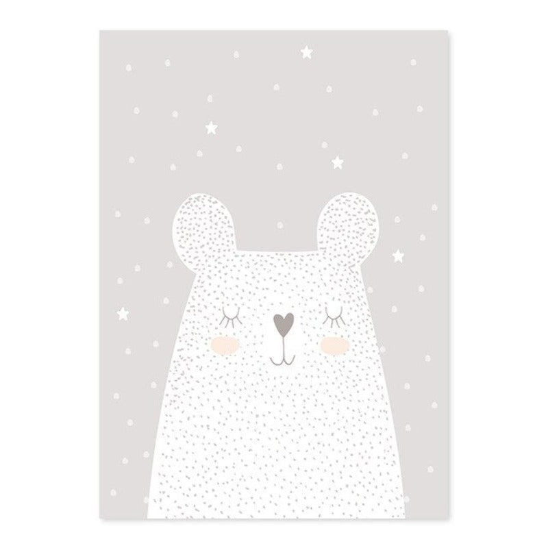 Dreaming Bunny - Lærred Veggkunst Målning