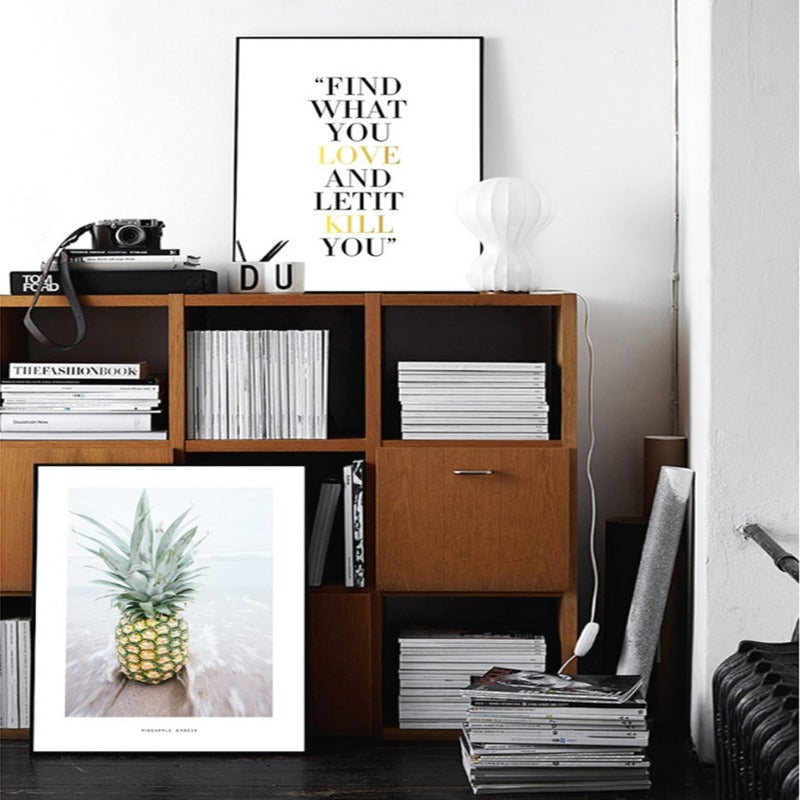 Pineapple Seascape - Lerret Veggkunst Maleri