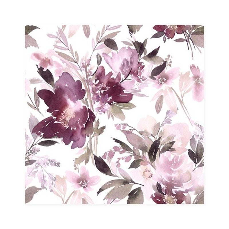 Bloom Lavendel Floral - Lerret Veggkunst Maleri | Skanto