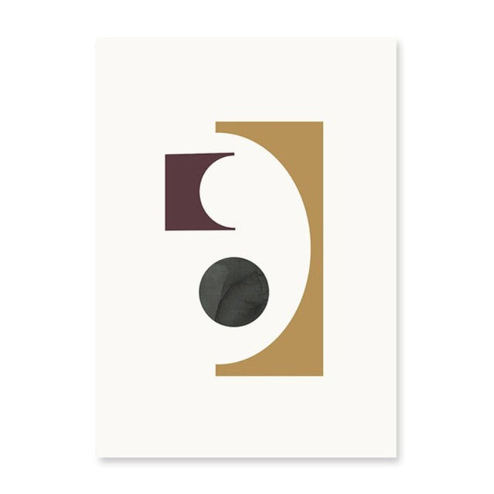 Geometrisk Grafikk Abstrakt Minimalistisk Galleri - Lerret Veggkunst Maleri