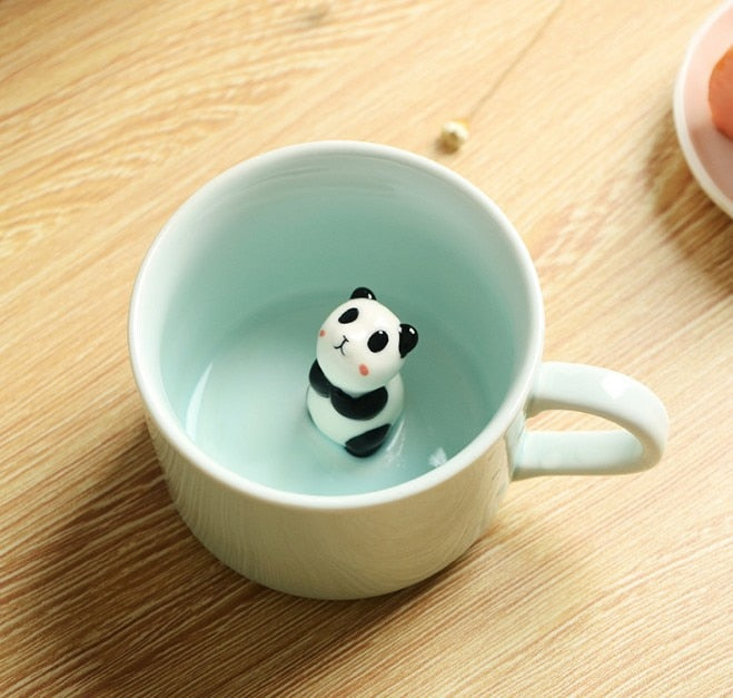 3D kreative tegneseriedyr keramiske krus