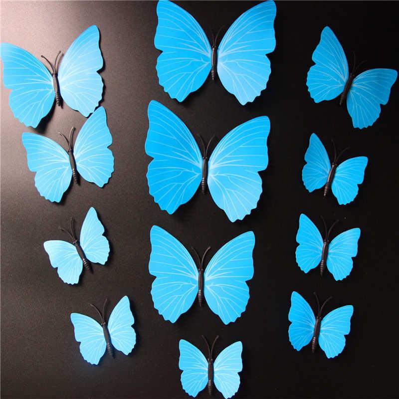 Butterfly 3D Veggklistremerker - 12 Stykker | Skanto
