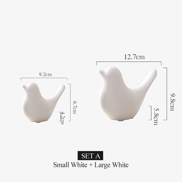 Nordic Creative Ceramic Bird Figurines | Skanto