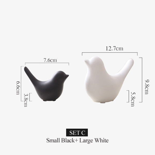 Nordic Creative Keramiske Fuglefigurer | Skanto