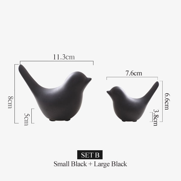 Nordic Creative Ceramic Bird Figurines | Skanto