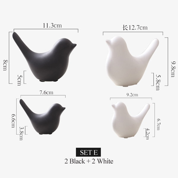 Nordic Creative Keramiske Fuglefigurer | Skanto