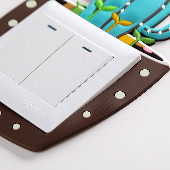 Luminous Cactus Socket Cover Sticker | Skanto