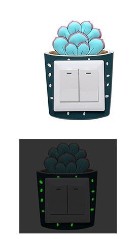 Luminous Cactus Socket Cover Sticker | Skanto