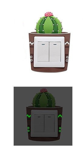 Luminous Cactus Socket Cover Sticker | Skanto