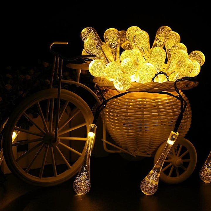 Skanto | LumiDew Soldråper Lyskilder | Solcelledrevet LED Lyskilder for Hage & Terrasse | Varm Hvit, Hvit & Flerfarget