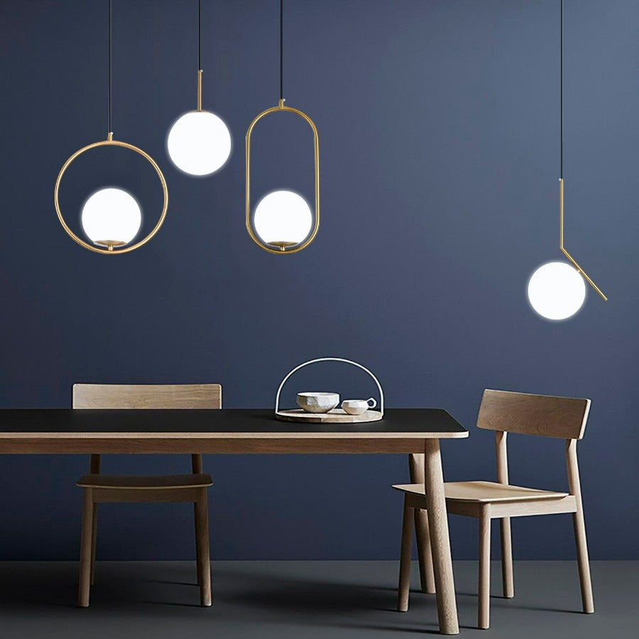 Moderne nordisk glass pendellamper